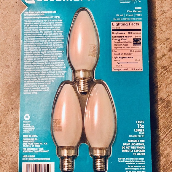 60Watt B11Dimmable LEDLightBulb SoftWhite (3-Pack) - Picture 2 of 5